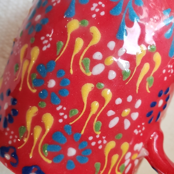 Red Painted Turkish Mug - Picture 9 of 9